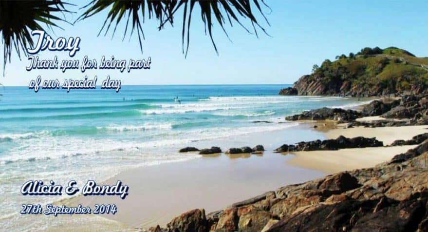 colour photo stubby holders, customised.