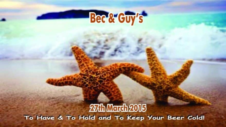 custom wedding stubby holders